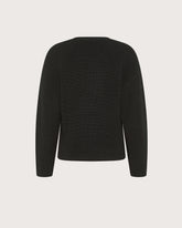 Maglia scollo a V boxy in costa inglese -  | Seventy Venezia
