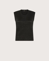 Girocollo in maglia senza maniche con paillettes -  | Seventy Venezia