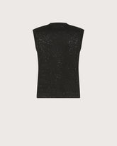 Girocollo in maglia senza maniche con paillettes -  | Seventy Venezia