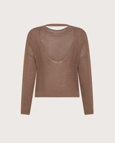 Maglia tricot girocollo a costa inglese con dettaglio cut-out -  | Seventy Venezia