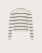 Cardigan polo in filato fiammato a righe -  | Seventy Venezia