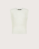 Maglia tricot smanicata in punto rete -  | Seventy Venezia