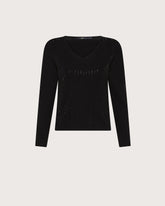 Maglia scollo a V con strass -  | Seventy Venezia