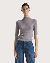 Wool turtleneck with micro sequins -  | Seventy Venezia
