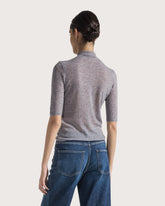 Wool turtleneck with micro sequins -  | Seventy Venezia