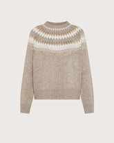 Wool crewneck with Norwegian pattern -  | Seventy Venezia