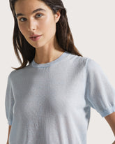 Maglia girocollo mezza manica in misto lino -  | Seventy Venezia