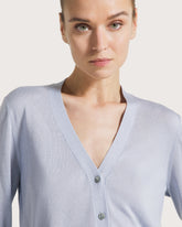 Cardigan manica lunga in viscosa seta -  | Seventy Venezia