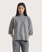 Mock neck top with micro-sequins       -  | Seventy Venezia
