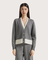 Cardigan bicolor in misto lana -  | Seventy Venezia