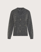 Wool blend V-neck sweater with embellishments      -  | Seventy Venezia