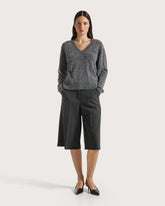 Wool blend V-neck sweater with embellishments      -  | Seventy Venezia