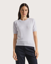 Short-sleeved cashmere top         -  | Seventy Venezia