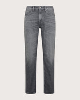 Pantalone cinque tasche in black denim washed Seventy Venezia