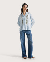 Jeans lunghi a vita alta in denim blu stretch -  | Seventy Venezia