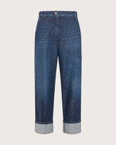 Pantaloni alla caviglia con orlo ripiegato in denim washed -  | Seventy Venezia