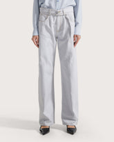 Pantalone denim in gabardina wide leg. -  | Seventy Venezia