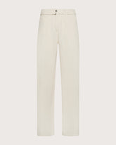 Jeans lunghi wide leg in diagonale tencel lino con cinturino in vita -  | Seventy Venezia