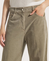 High-waisted velvet pants -  | Seventy Venezia
