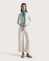 Crinkled linen blended pants with turn-ups. -  | Seventy Venezia