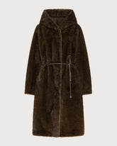 Long reversible faux fur coat       -  | Seventy Venezia