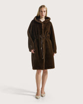 Long reversible faux fur coat       -  | Seventy Venezia