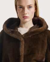 Long reversible faux fur coat       -  | Seventy Venezia