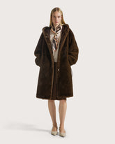 Long reversible faux fur coat       -  | Seventy Venezia