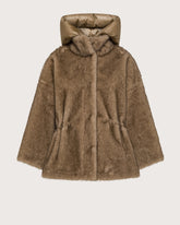 Reversible faux fur coat with quilted hood     -  | Seventy Venezia