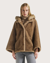 Reversible faux fur coat with quilted hood     -  | Seventy Venezia