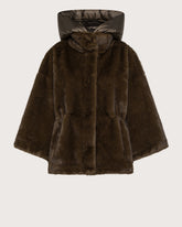 Reversible faux fur coat with quilted hood     -  | Seventy Venezia