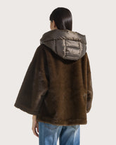Reversible faux fur coat with quilted hood     -  | Seventy Venezia