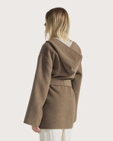Double-faced mélange blended wool short coat -  | Seventy Venezia