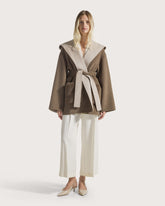 Double-faced mélange blended wool short coat -  | Seventy Venezia