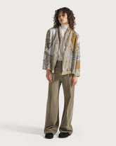 Jacquard wool poncho with embroidery -  | Seventy Venezia