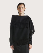 Mantella con frange misto cashmere -  | Seventy Venezia