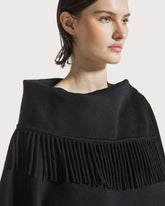 Mantella con frange misto cashmere -  | Seventy Venezia