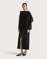 Mantella con frange misto cashmere -  | Seventy Venezia
