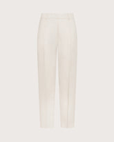 Pantalone carrot fit alla caviglia in viscosa lino -  | Seventy Venezia