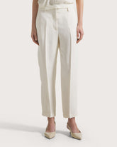 Pantalone carrot fit alla caviglia in viscosa lino -  | Seventy Venezia