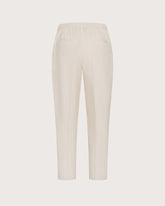 Pantalone alla caviglia elasticato dietro in lino cotone stretch vintage -  | Seventy Venezia