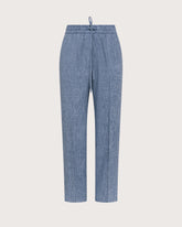 Pantalone elasticato in misto lino viscosa. -  | Seventy Venezia