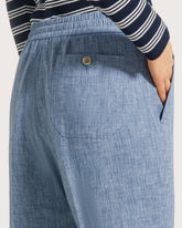 Pantalone elasticato in misto lino viscosa. -  | Seventy Venezia