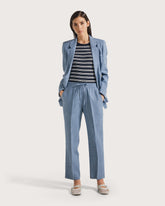 Pantalone elasticato in misto lino viscosa. -  | Seventy Venezia