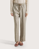 Pantalone in lana effetto feltro fantasia -  | Seventy Venezia