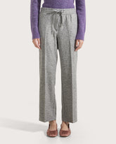 Pantalone in lana effetto feltro fantasia -  | Seventy Venezia