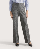 Relaxed fit long stretch houndstooth pants -  | Seventy Venezia