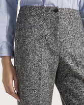 Relaxed fit long stretch houndstooth pants -  | Seventy Venezia