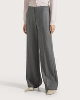 Relaxed fit long stretch lurex flannel pants -  | Seventy Venezia