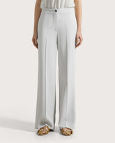 Pantalone lungo relax fit elasticato dietro in cady crêpe viscosa -  | Seventy Venezia